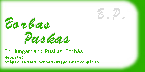 borbas puskas business card