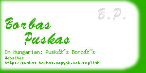 borbas puskas business card